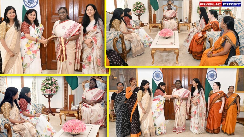 राष्ट्रपति भवन में दीदी टोली का स्वागत: आकांक्षा समिति की महिलाओं को राष्ट्रपति द्रौपदी मुर्मू ने दिया सम्मान