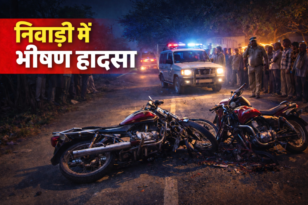 #MP NEWS | निवाड़ी ब्रेकिंग : दो बाइकों की आमने-सामने भिड़ंत, चार घायल, दो की हालत गंभीर |