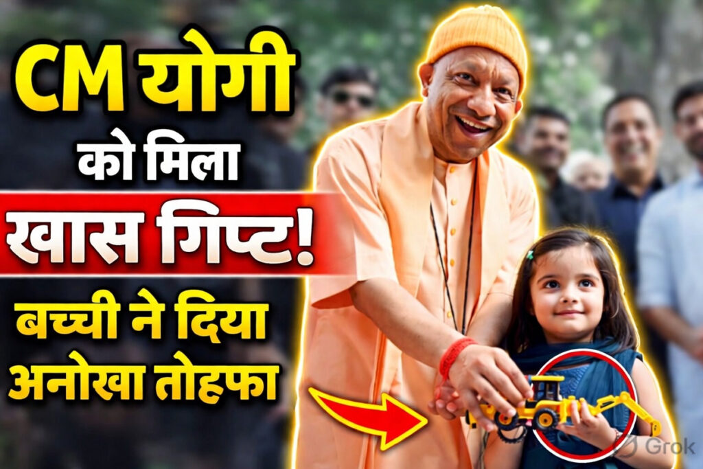 #UP FIRST | गोरखपुर में नन्हीं बच्ची का खास तोहफा: CM योगी को मिला बुलडोज़र, मुस्कुराए मुख्यमंत्री |