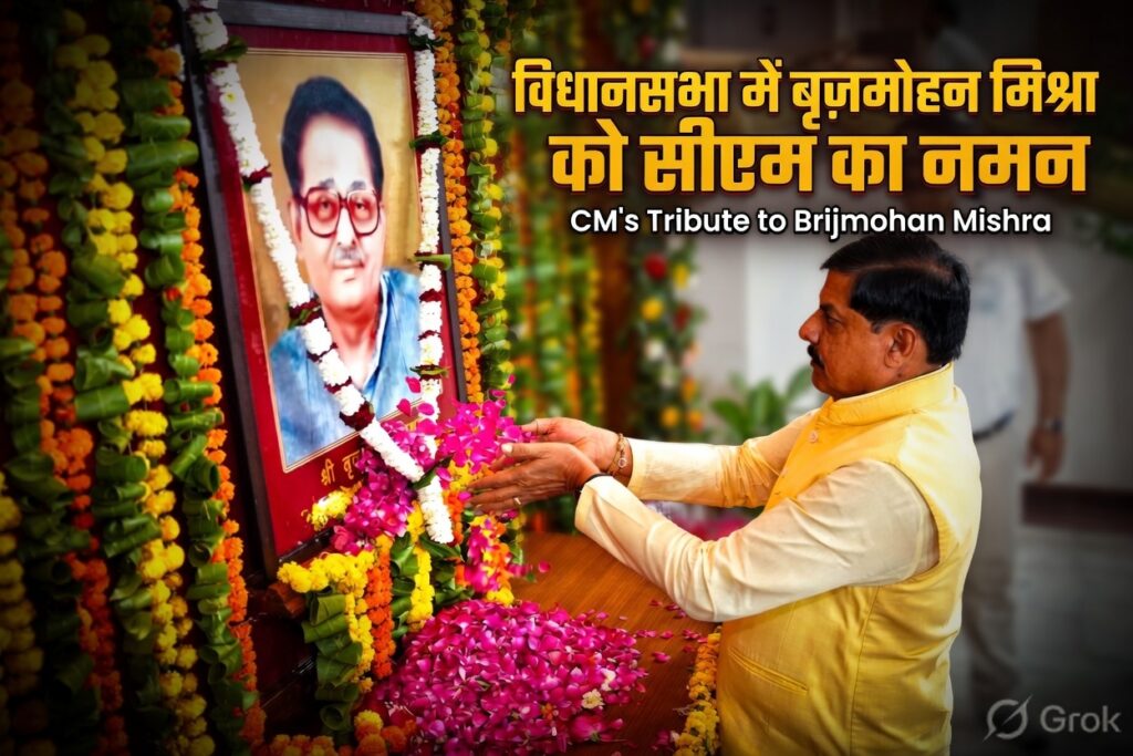 #MP FIRST | स्व. बृजमोहन मिश्रा जयंती पर श्रद्धा सुमन, सीएम डॉ. मोहन यादव ने किया नमन |