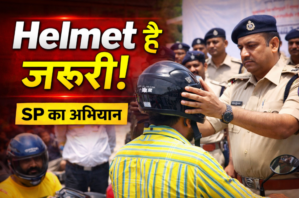 #MP FIRST | बड़वानी में हेलमेट अभियान की शुरुआत, एसपी पद्मविलोचन शुक्ल ने बांटे हेलमेट |