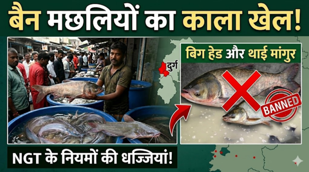 #CG FIRST | दुर्ग में बैन मछलियों का खेल—अधिकारी पर सवाल |