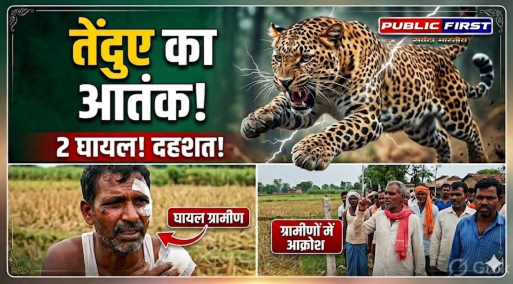 #CG FIRST | बरछा गांव में तेंदुए का आतंक: दो ग्रामीण गंभीर रूप से घायल, वन विभाग पर लापरवाही के आरोप |