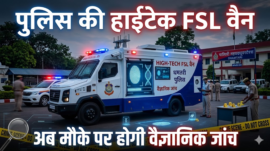 #CG FIRST | धमतरी पुलिस को मिली हाईटेक एफएसएल मोबाइल यूनिट वैन, अब घटनास्थल पर ही होगी वैज्ञानिक जांच |