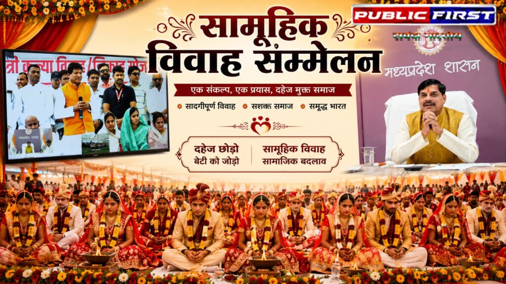 #MP FIRST | मुख्यमंत्री डॉ. मोहन यादव ने 200 बेटियों को दिया आशीर्वाद, बोले- ‘सामूहिक विवाह सामाजिक चेतना का उत्सव’ |