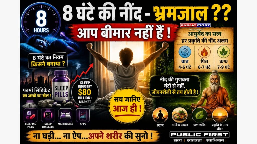 #SATYA DARSHAN | नींद का कारोबार” — कैसे ‘8 घंटे’ के पैरामीटर ने करोड़ों स्वस्थ लोगों को ‘मरीज़’ बना दिया ? जानिए सच ।