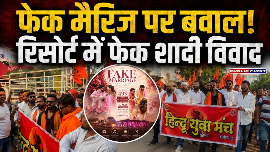 #CG FIRST | दुर्ग में “फेक मैरिज इवेंट” पर बवाल, हिंदू संगठनों का विरोध तेज |