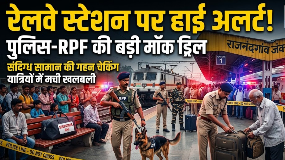 #CG FIRST | राजनांदगांव रेलवे स्टेशन पर पुलिस, RPF और GRP की संयुक्त मॉक ड्रिल, आपात स्थिति से निपटने का किया अभ्यास |