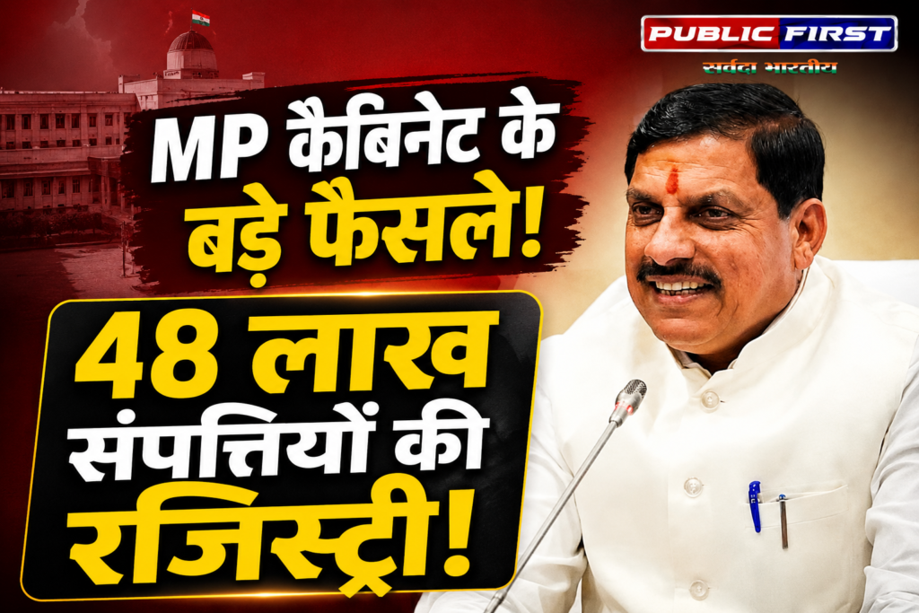 MP FIRST | मध्यप्रदेश कैबिनेट के बड़े फैसले: जनकल्याण, विकास और सुधार से जुड़ी कई योजनाओं को मंजूरी |